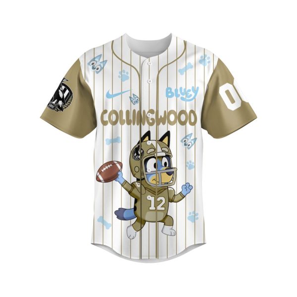 Custom Collingwood Bluey Kids' Jersey – Personalized Number, Fun Cartoon Design