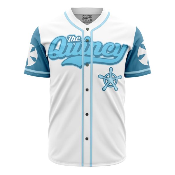 Customizable Quincy Baseball Jersey - Stylish White & Blue Design - Perfect For Sports Fans!