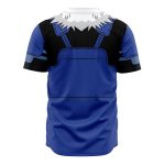 Anime-Inspired Blue Pattern Baseball Jersey - Stylish & Comfortable Fan Gear