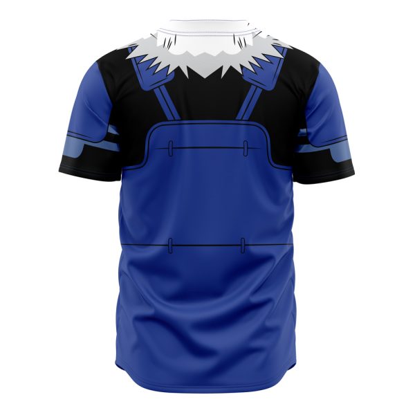 Anime-Inspired Blue Pattern Baseball Jersey - Stylish & Comfortable Fan Gear