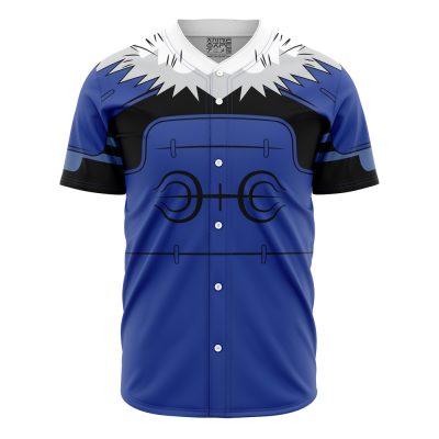 Anime-Inspired Blue Pattern Baseball Jersey - Stylish & Comfortable Fan Gear