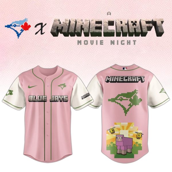 Minecraft X Blue Jays Pink Jersey – Limited Edition Movie Night Gear!