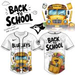 Blue Jays Back To School Baseball Jersey - Unique School Bus Design For Fans