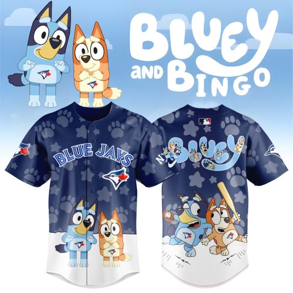 Blue Jays Kids Jersey: Cute Bluey & Bingo Design - Perfect Gift For Little Fans!