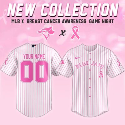 Customizable Pink Blue Jays Jersey - Breast Cancer Awareness Mlb Collection