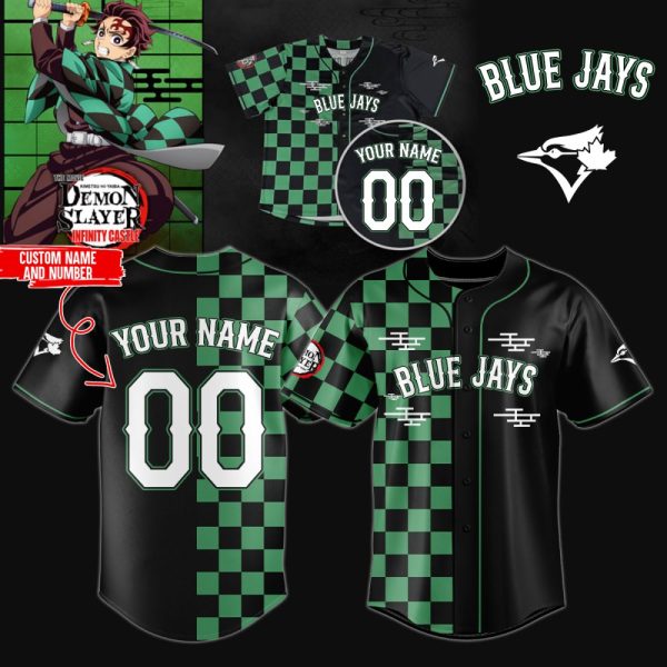Custom Anime-Inspired Blue Jays Baseball Jersey – Personalize Name & Number!