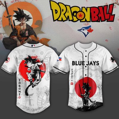 Dragon Ball X Blue Jays Jersey - Anime Fan Edition , Unique Design For Collectors
