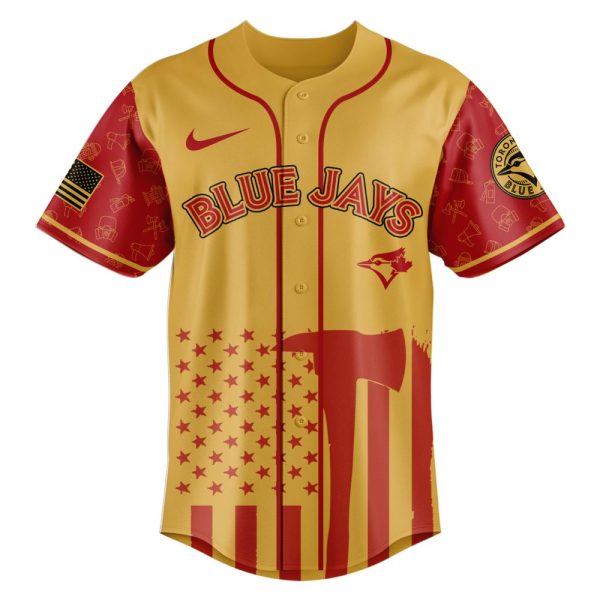 Limited Edition Firefighter Appreciation Blue Jays Jersey – Honor Heroes Now!