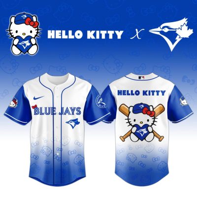 Hello Kitty X Blue Jays Baseball Jersey – Limited Edition Fan Gear For All Ages!