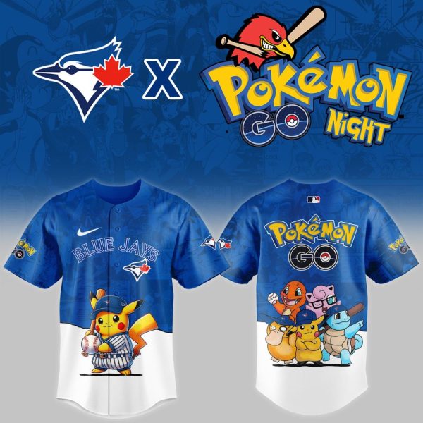 Exclusive Blue Jays X Pokémon Go Night Jersey – Pikachu & Friends Design