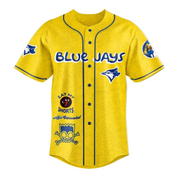 Limited Edition Blue Jays X The Simpsons Jersey – Vibrant Yellow, Iconic Design, Perfect For Fans!