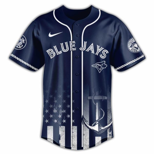 Stylish Blue Jays Coast Guard Jersey - Patriotic Design, Perfect For Fans!