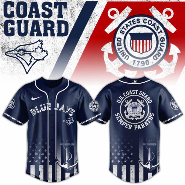 Stylish Blue Jays Coast Guard Jersey - Patriotic Design, Perfect For Fans!