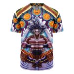 Vibrant Anime Warrior Graphic T-Shirt - Dragon Ball Inspired Design Tee