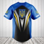 Customizable Ukraine Flag Baseball Jersey - Personalized Name & Number - Vibrant Blue Design
