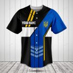 Customizable Black & Blue Baseball Jersey – Add Your Name & Unique Style!