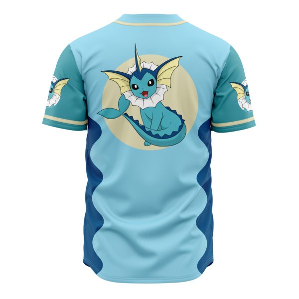 Vaporeon Baseball Jersey - Cool Blue Pokémon Fan Apparel For All Ages