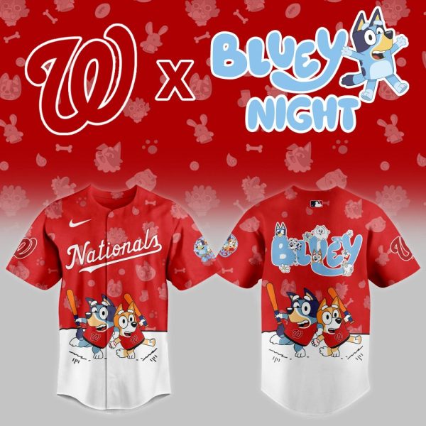 Exclusive Nationals X Bluey Night Jersey – Limited Edition Kids' Baseball Shirt