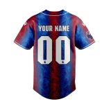 Customizable Team Baseball Jersey - Add Your Name & Number - Vibrant Blue/Red Design