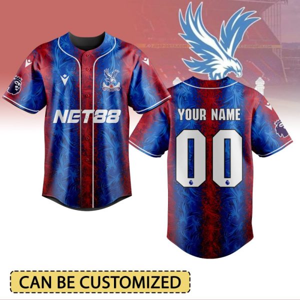 Customizable Team Baseball Jersey - Add Your Name & Number - Vibrant Blue/Red Design