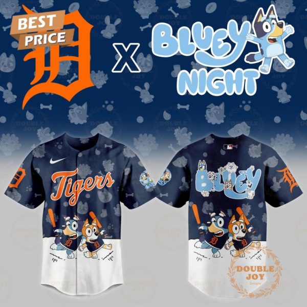 Detroit Tigers Mlb X Bluey Night 2025 Limited Edition Baseball Jersey