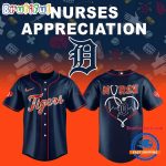 Detroit Tigers Nurses Appreciation Navy Blue Jersey Shirt