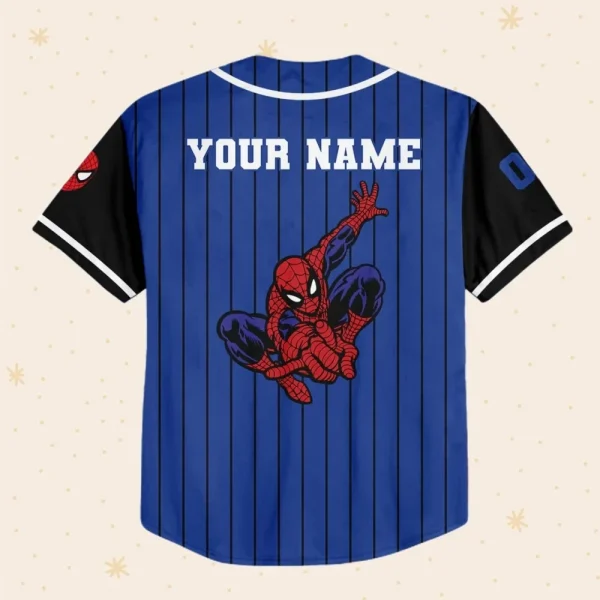 Custom Spider-Man Baseball Jersey - Personalized Name & Number For Kids/Youth/Adults