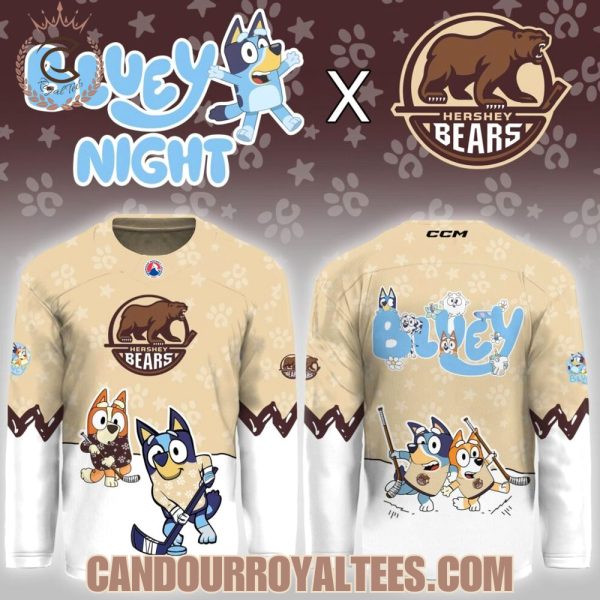 Hershey Bears Bluey Night Game Hockey Jersey