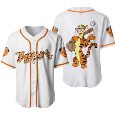 Playful Tiger Baseball Jersey - Fun Cartoon Design For Fans & Kids