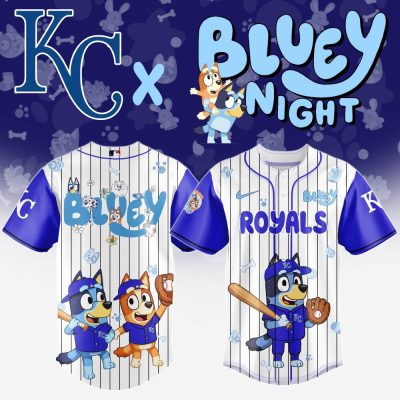 Kansas City Royals Mlb X Bluey And Bingo Special Edition Custom Baseball Jersey
