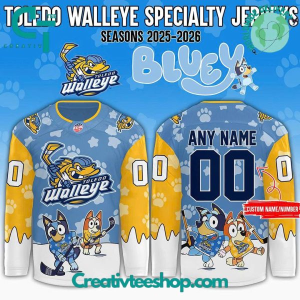 Toledo Walleye X Bluey Day 2025 Hockey Jersey