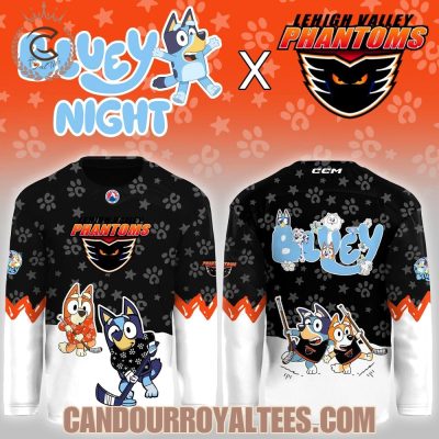 Lehigh Valley Phantoms Bluey Night Game Hockey Jersey