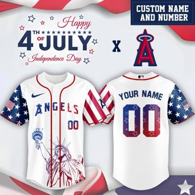 Los Angeles Angels Mlb X Bluey And Bingo Special Edition Custom Baseball Jersey