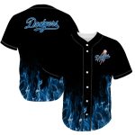 Los Angeles Dodgers Blue Flame Baseball Jersey