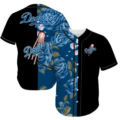 Los Angeles Dodgers Blue Rose Split Baseball Jersey