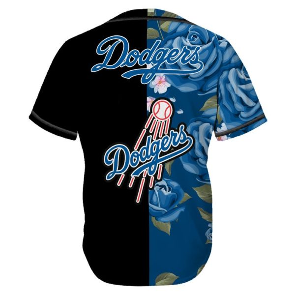 Los Angeles Dodgers Blue Rose Split Baseball Jersey