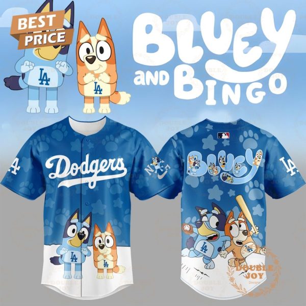 Los Angeles Dodgers X Bluey And Bingo 2025 Baseball Jersey