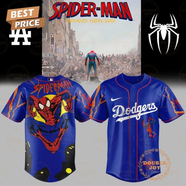 Los Angeles Dodgers X Spider Man - Brand New Day 2025 Blue Edition Baseball Jersey