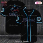 Miami Baseball Jersey - Stylish Black & Blue Team Apparel For Fans