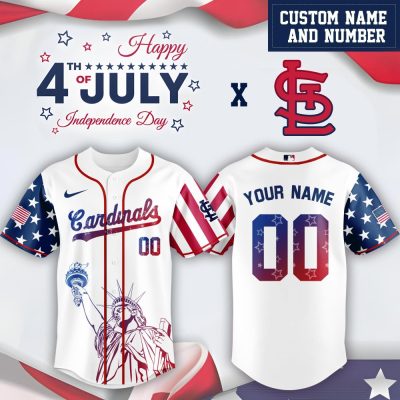 Mlb St.Louis Cardinals Special Independence Day Limited Edition Custom Baseball Jersey