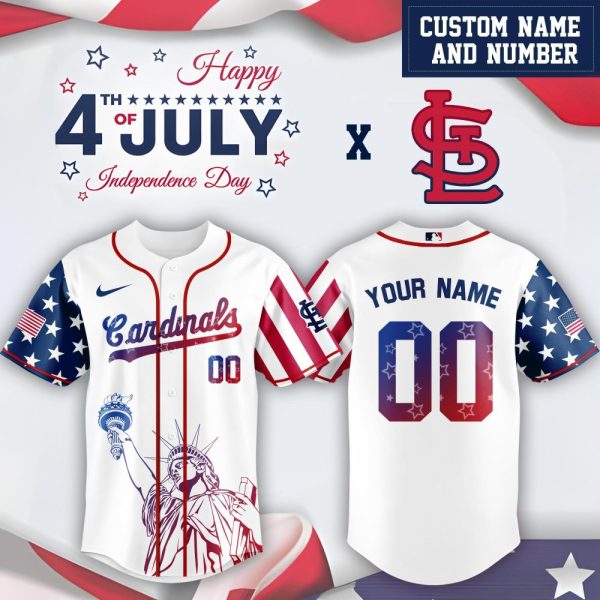 Mlb St.Louis Cardinals Special Independence Day Limited Edition Custom Baseball Jersey