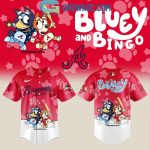 Bluey & Bingo Braves Jersey - Fun Cartoon Baseball Shirt For Kids & Fans
