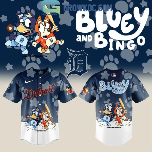 Bluey & Bingo Detroit Tigers Baseball Jersey - Fun & Unique Gift For Kids & Fans!