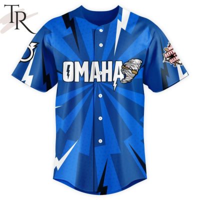Vibrant Blue Omaha Jersey – Stylish Lightning Design For Sports Fans