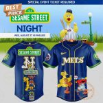 New York Mets X 123 Sesame Street Night Special Blue Edition Baseball Jersey