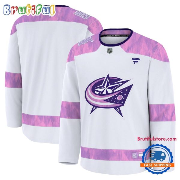 Nhl Columbus Blue Jackets 2024 Hockey Fights Cancer Practice Jersey Shirt