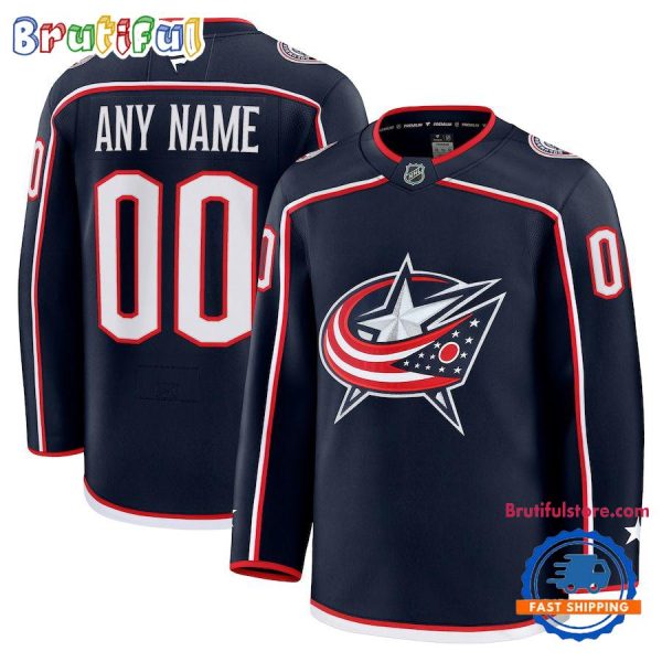Nhl Columbus Blue Jackets Home Premium Custom Hockey Jersey