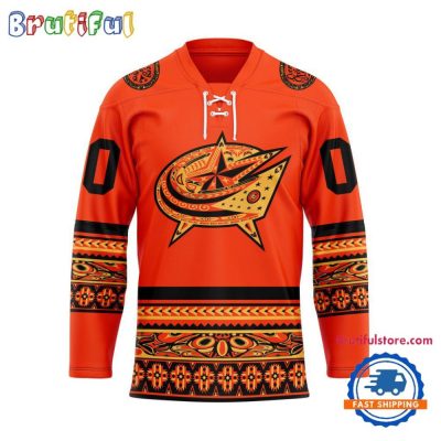Nhl Columbus Blue Jackets National Day For Truth And Reconciliation Design Hockey Jersey, Sport Jersey Shirt
