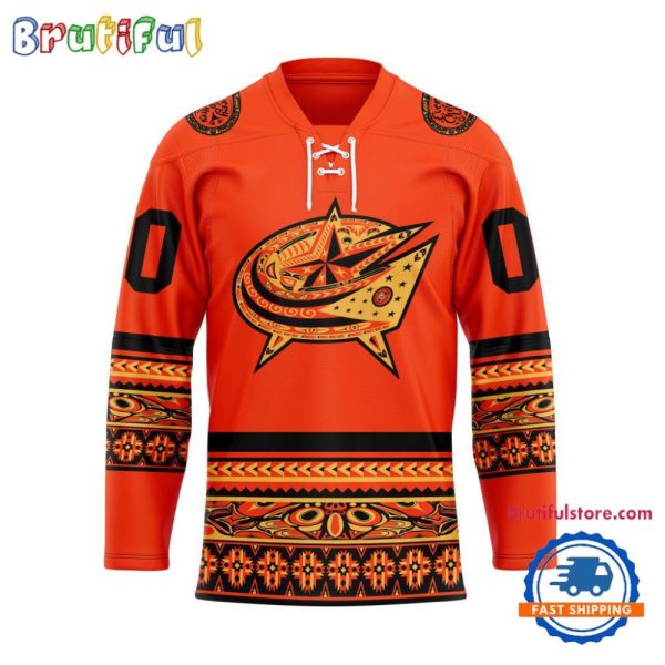 Nhl Columbus Blue Jackets National Day For Truth And Reconciliation Design Hockey Jersey, Sport Jersey Shirt