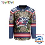 Nhl Columbus Blue Jackets Special Realtree Camo Hunting Hockey Jersey